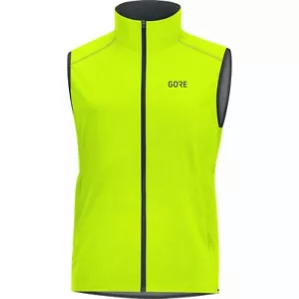 GORE R3 Windstopper Vest Mens LARGE Neon Yellow